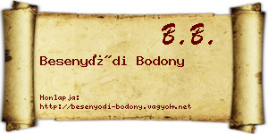 Besenyődi Bodony névjegykártya